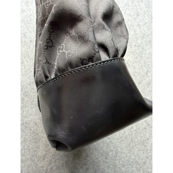 Gucci Tote Bag Womens Large Black GG Leather Monogram Italy Shoulder Handbag - Picture 9 of 16